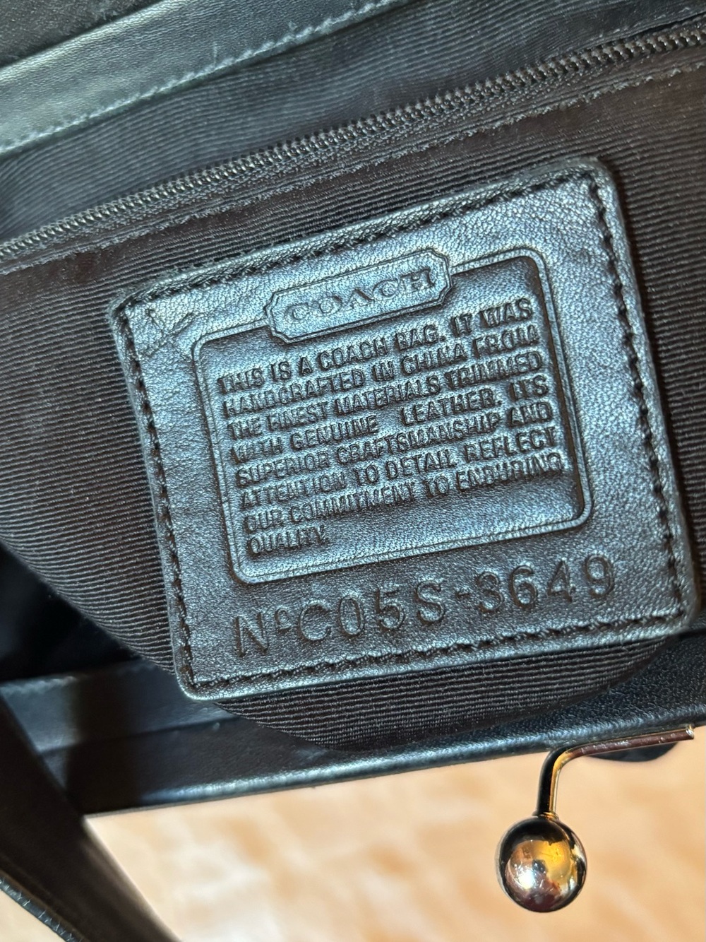 COACH Soho MINI KISSLOCK Bag ~ STYLE C05S-3649 Black Jacquard/Black Leather 2005 - Picture 10 of 17